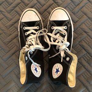 Black high top converse